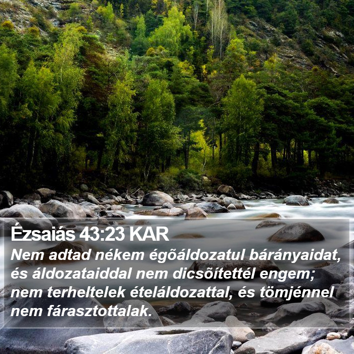 Ézsaiás 43:23 KAR Bible Study