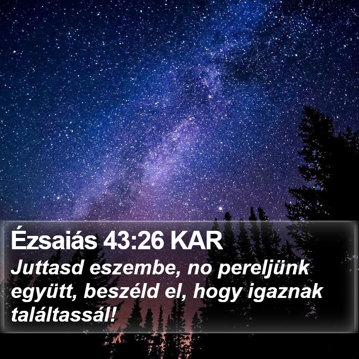 Ézsaiás 43:26 KAR Bible Study