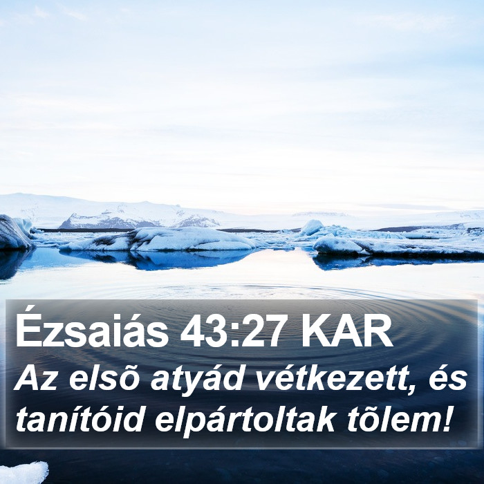 Ézsaiás 43:27 KAR Bible Study