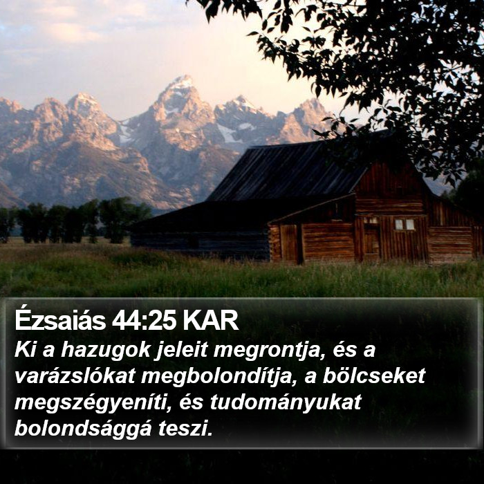 Ézsaiás 44:25 KAR Bible Study