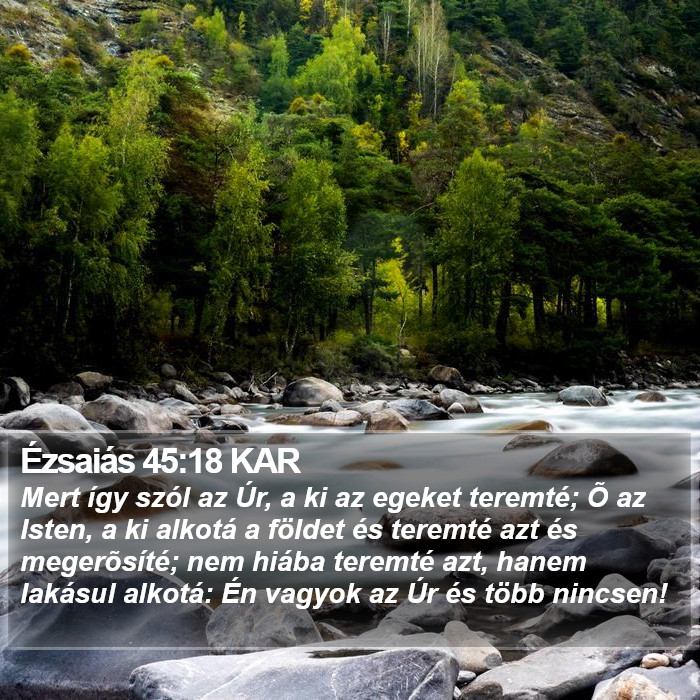 Ézsaiás 45:18 KAR Bible Study