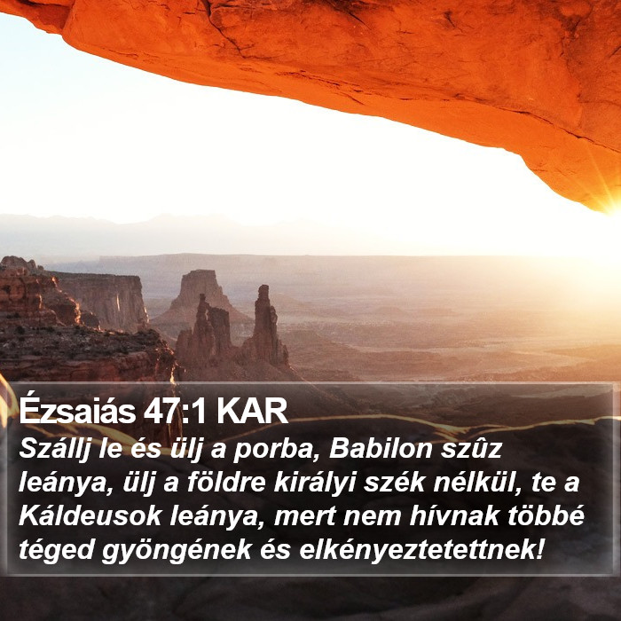 Ézsaiás 47:1 KAR Bible Study