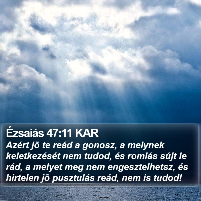 Ézsaiás 47:11 KAR Bible Study