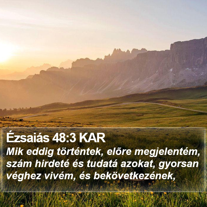 Ézsaiás 48:3 KAR Bible Study