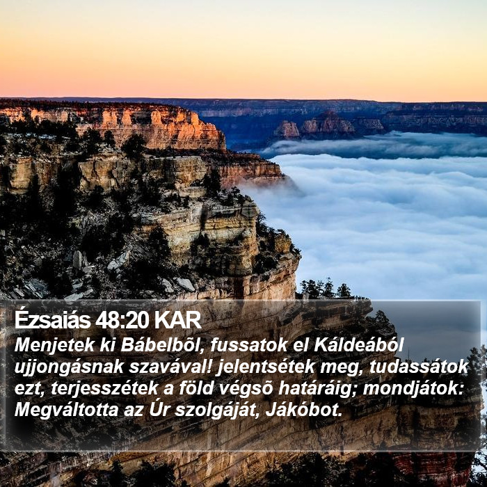 Ézsaiás 48:20 KAR Bible Study