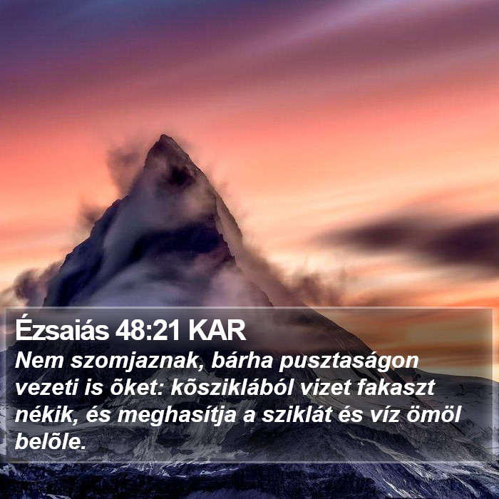 Ézsaiás 48:21 KAR Bible Study