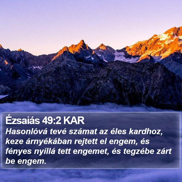 Ézsaiás 49:2 KAR Bible Study