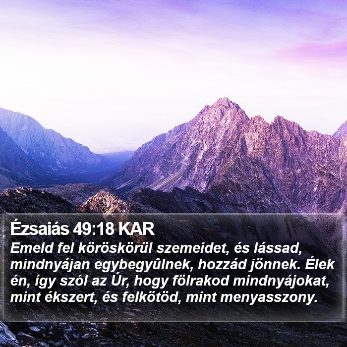 Ézsaiás 49:18 KAR Bible Study