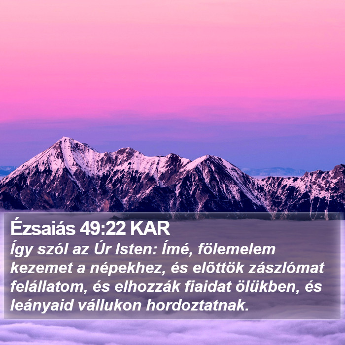 Ézsaiás 49:22 KAR Bible Study