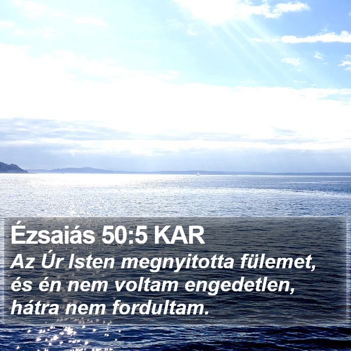 Ézsaiás 50:5 KAR Bible Study