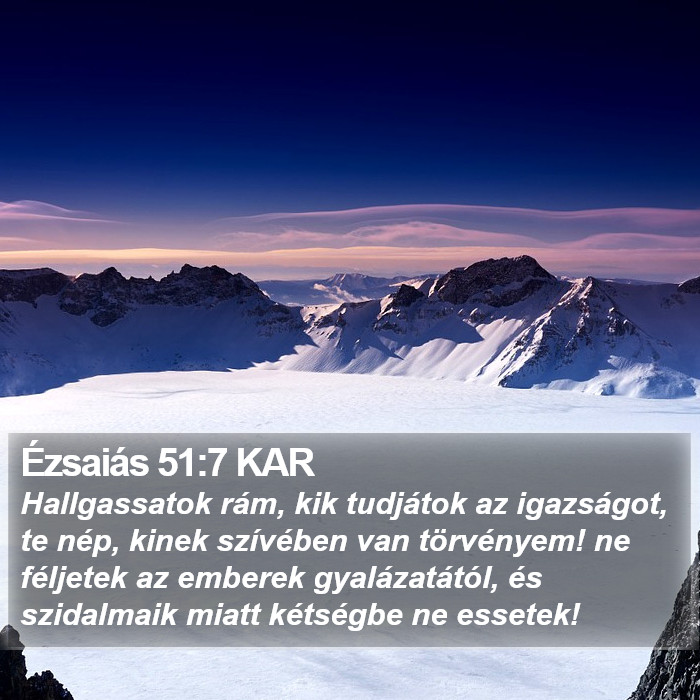 Ézsaiás 51:7 KAR Bible Study