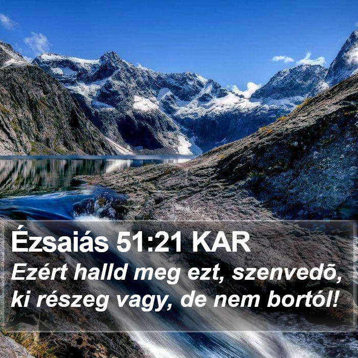 Ézsaiás 51:21 KAR Bible Study