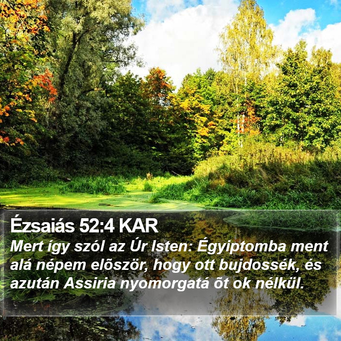 Ézsaiás 52:4 KAR Bible Study