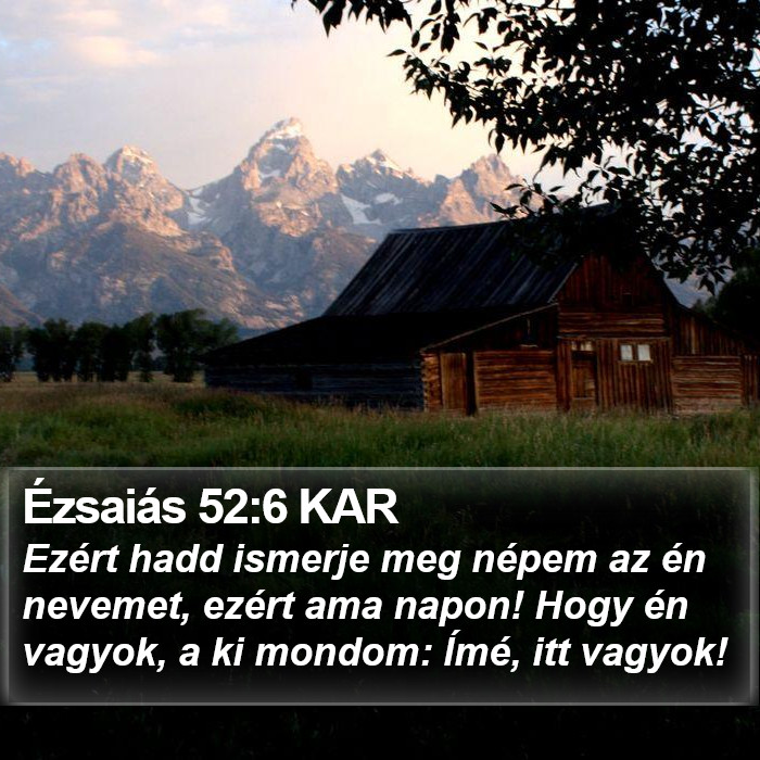 Ézsaiás 52:6 KAR Bible Study