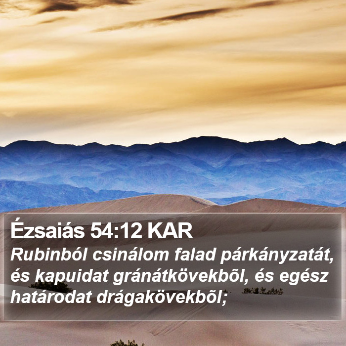 Ézsaiás 54:12 KAR Bible Study