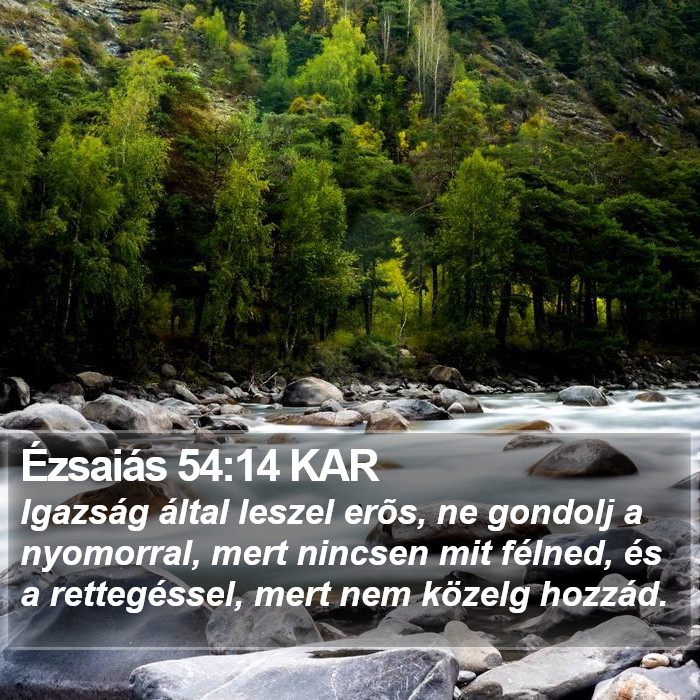 Ézsaiás 54:14 KAR Bible Study