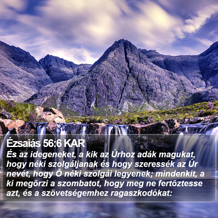 Ézsaiás 56:6 KAR Bible Study