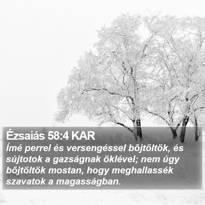 Ézsaiás 58:4 KAR Bible Study