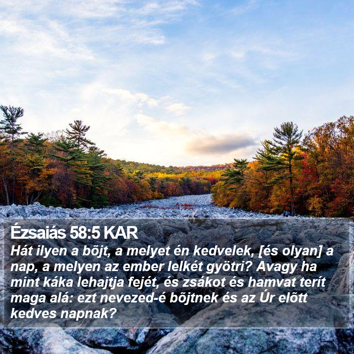 Ézsaiás 58:5 KAR Bible Study