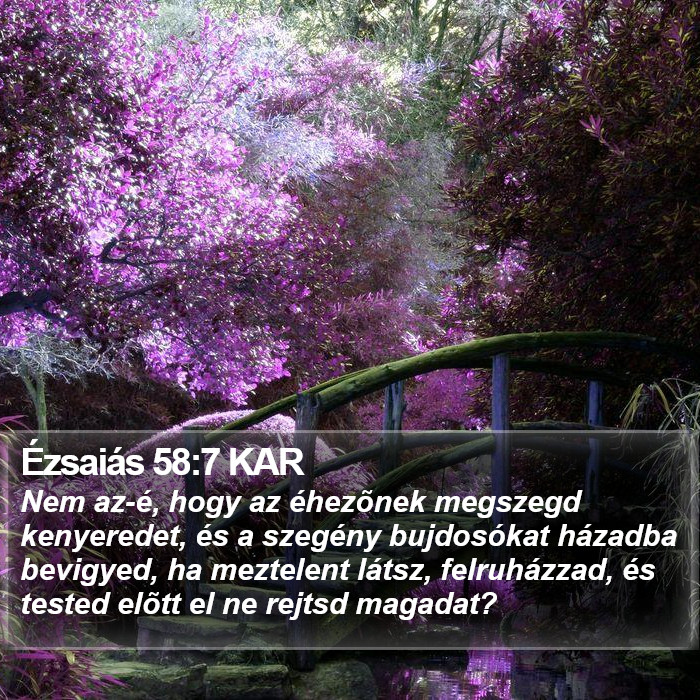 Ézsaiás 58:7 KAR Bible Study