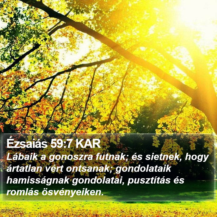 Ézsaiás 59:7 KAR Bible Study