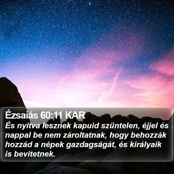 Ézsaiás 60:11 KAR Bible Study