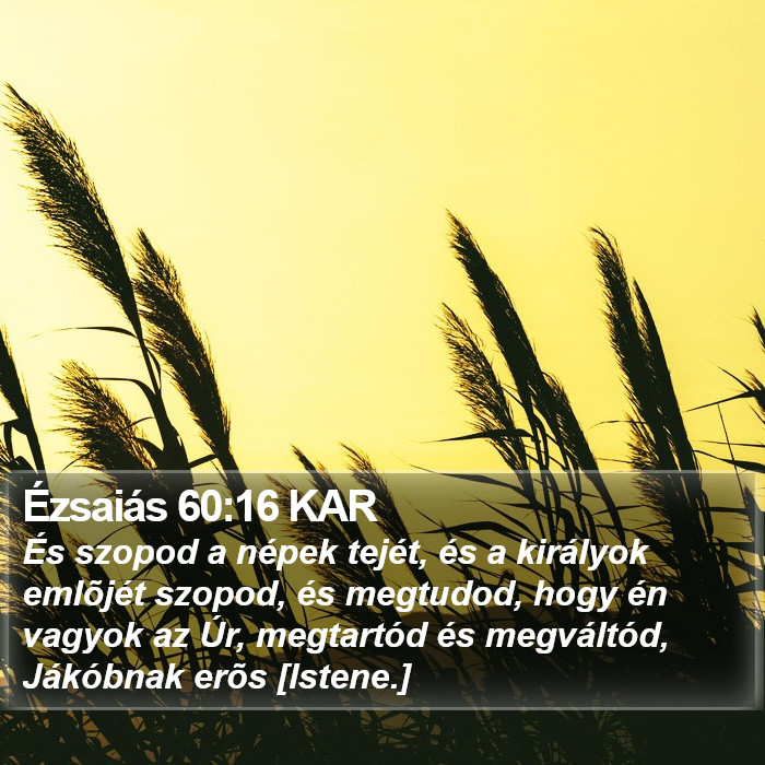 Ézsaiás 60:16 KAR Bible Study