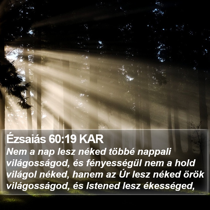 Ézsaiás 60:19 KAR Bible Study