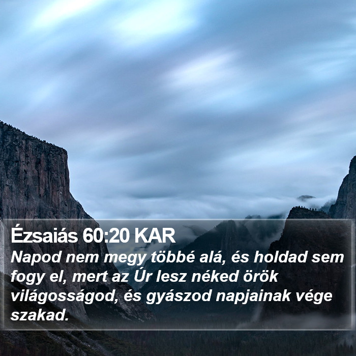 Ézsaiás 60:20 KAR Bible Study