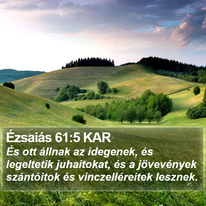 Ézsaiás 61:5 KAR Bible Study