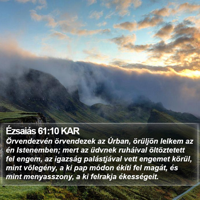 Ézsaiás 61:10 KAR Bible Study