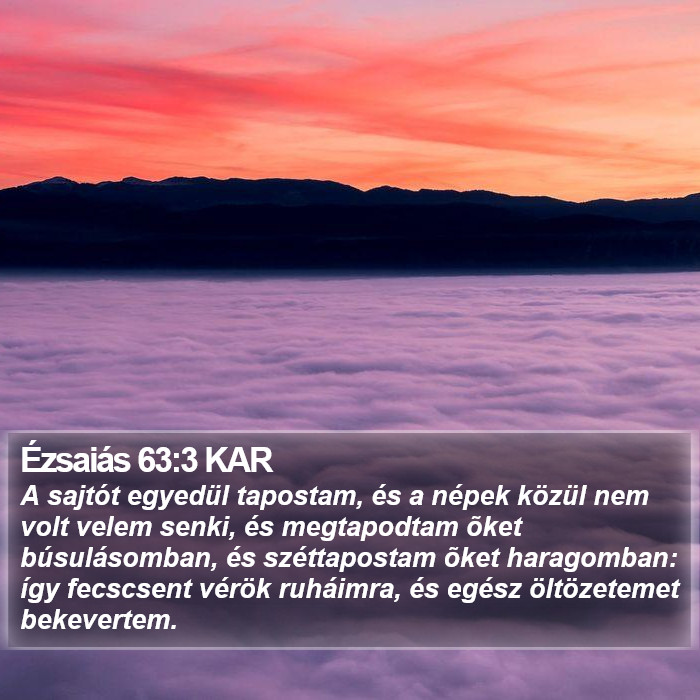 Ézsaiás 63:3 KAR Bible Study