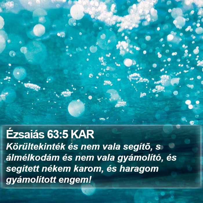 Ézsaiás 63:5 KAR Bible Study