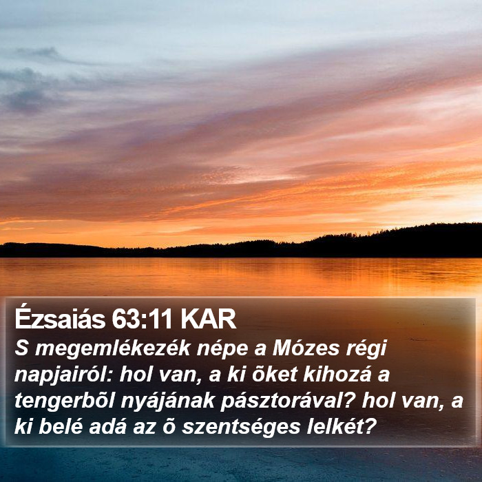 Ézsaiás 63:11 KAR Bible Study