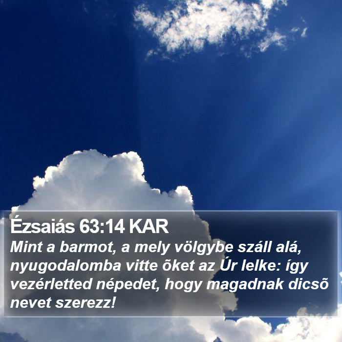 Ézsaiás 63:14 KAR Bible Study