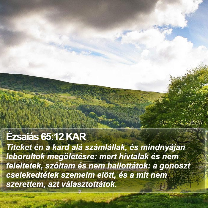 Ézsaiás 65:12 KAR Bible Study