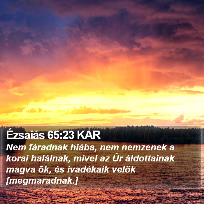 Ézsaiás 65:23 KAR Bible Study