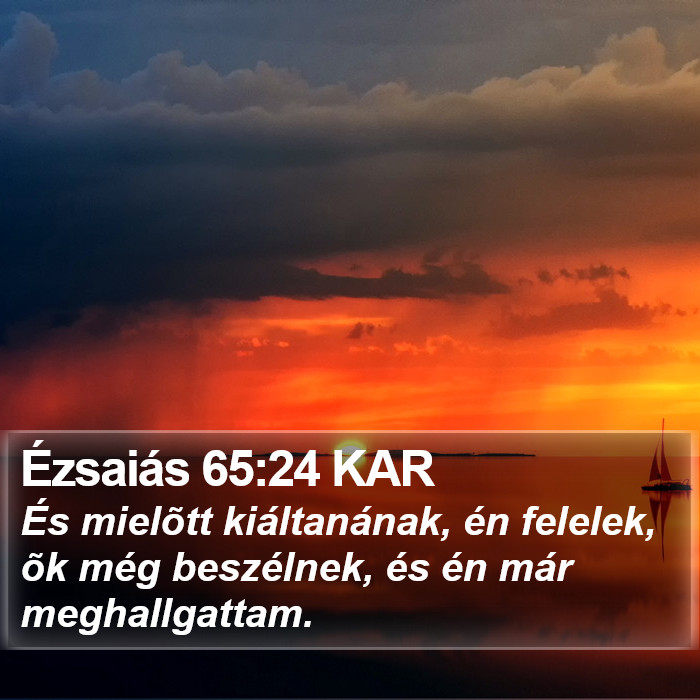 Ézsaiás 65:24 KAR Bible Study