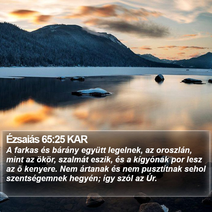 Ézsaiás 65:25 KAR Bible Study