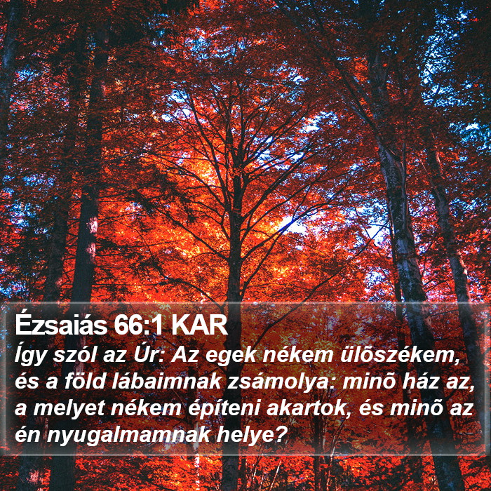 Ézsaiás 66:1 KAR Bible Study