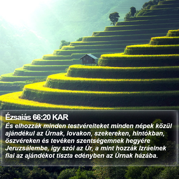 Ézsaiás 66:20 KAR Bible Study