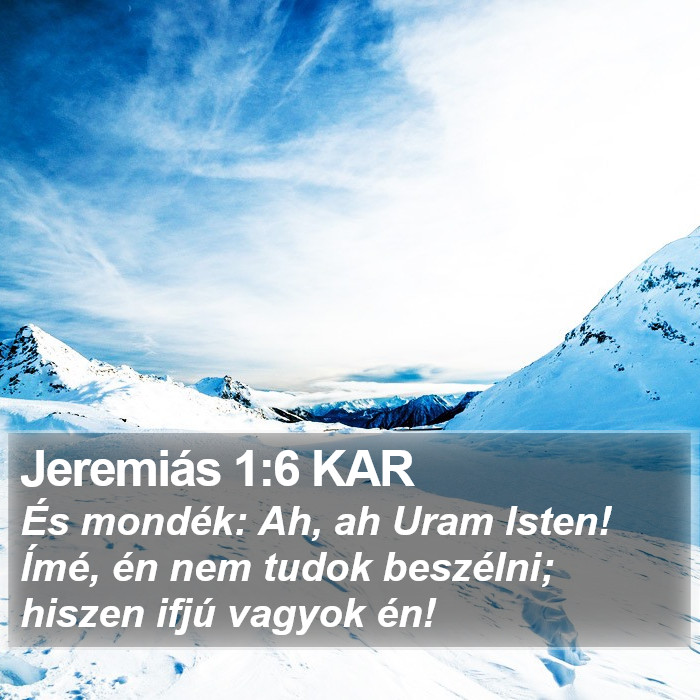 Jeremiás 1:6 KAR Bible Study