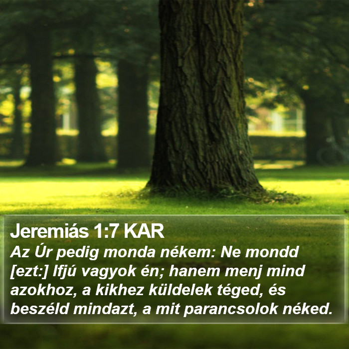 Jeremiás 1:7 KAR Bible Study