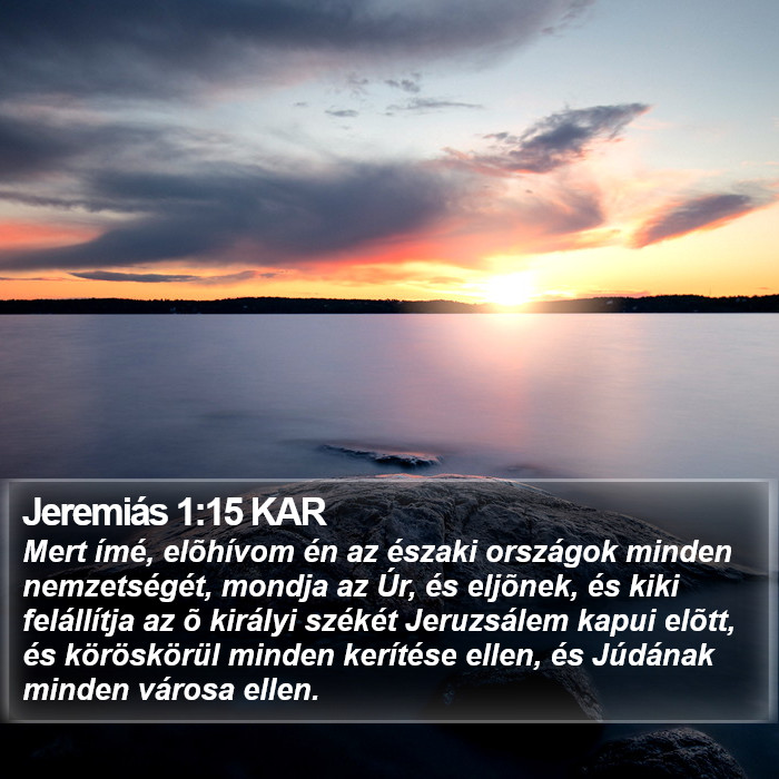 Jeremiás 1:15 KAR Bible Study