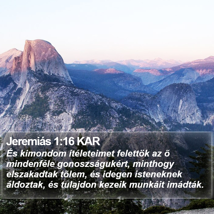 Jeremiás 1:16 KAR Bible Study