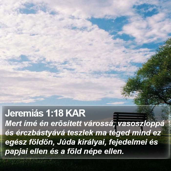 Jeremiás 1:18 KAR Bible Study