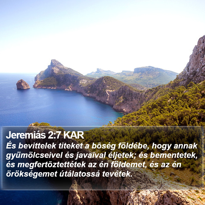 Jeremiás 2:7 KAR Bible Study