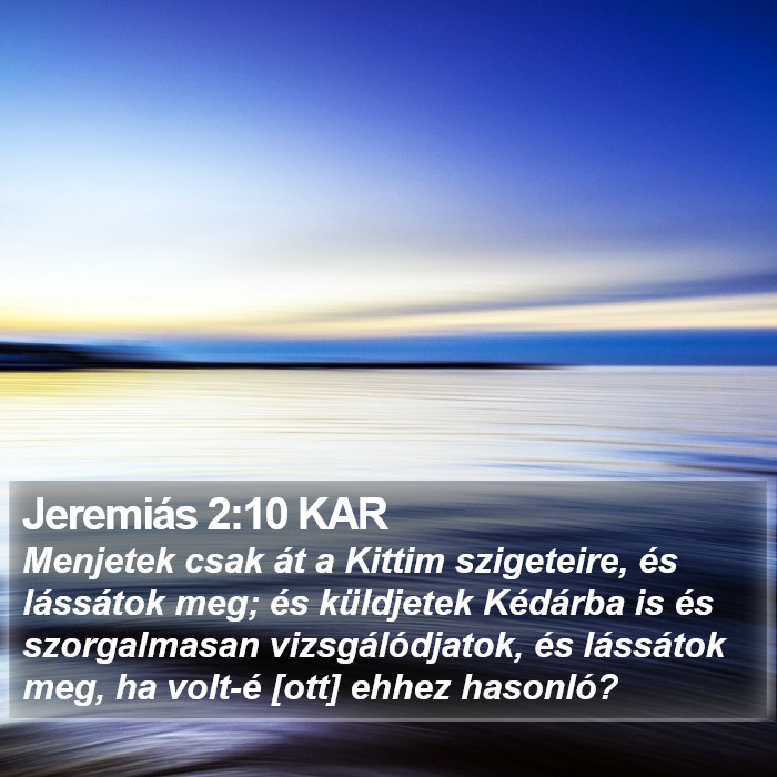 Jeremiás 2:10 KAR Bible Study