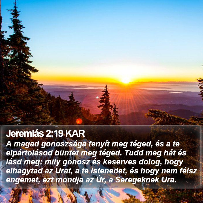Jeremiás 2:19 KAR Bible Study