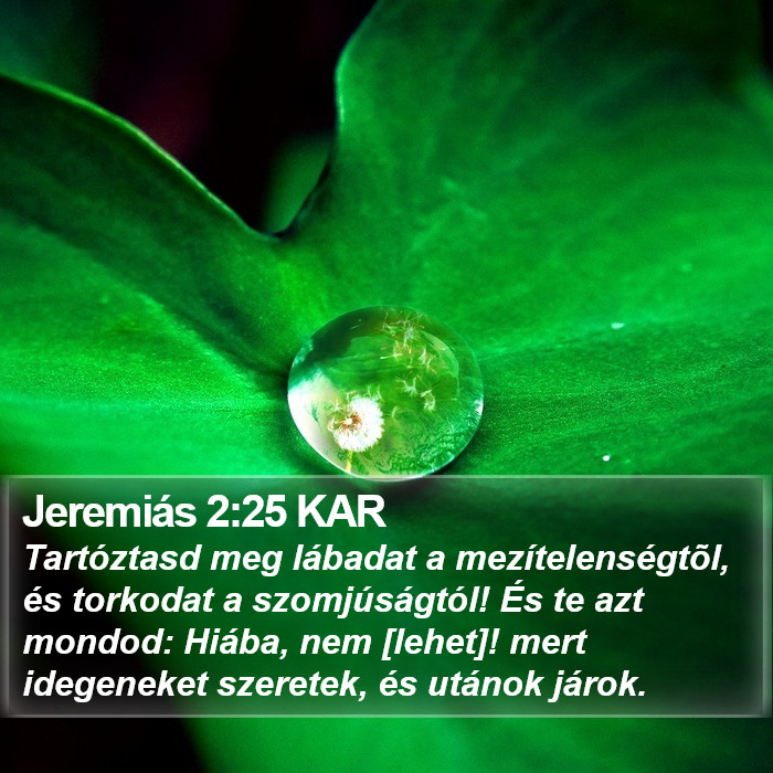Jeremiás 2:25 KAR Bible Study